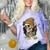 Elder Emo Skeleton Beanie Nostalgia Scene Aesthetic Comfort Color Blast T-Shirt Amethyst