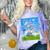 Frutiger Aero Aesthetic Tech Cherry Blossom Fishes Bubbles Comfort Color Blast T-Shirt Amethyst