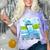 Frutiger Aero Aesthetic Tech Water Fishes Monitor Screen Comfort Color Blast T-Shirt Amethyst