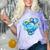 Frutiger Aero Metro Abstract Maximalism 2000s Nostalgia Comfort Color Blast T-Shirt Amethyst