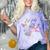Frutiger Aero Y2K Chrome Phone Butterfly Comfort Color Blast T-Shirt Amethyst