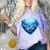 Frutiger Aero Y2K Heart Comfort Color Blast T-Shirt Amethyst