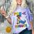 Kids Pre-K Graduate Dinosaur T-Rex Pre Kindergarten Graduation Comfort Color Blast T-Shirt Amethyst