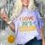 I Love 70's Music Retro Style Nostalgia Vibe 1970 70's Party Premium Tri-Blend Comfort Color Blast T-Shirt Amethyst