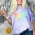 Nurse Graduation Shirt RN Est 2018 Rainbow Tshirt Comfort Color Blast T-Shirt Amethyst