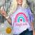 Pathologists' Assistant Graduation 2023 Boho Rainbow Comfort Color Blast T-Shirt Amethyst