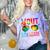 Peace Out 5th Grade Tie Dye Graduation Last Day Of School Comfort Color Blast T-Shirt Amethyst