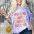 Peace Out Middle School Graduation Groovy Last Day Of School Comfort Color Blast T-Shirt Amethyst