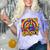 Peace Sign Groovy Vibes Costume Nostalgia Tie Dye Fashion Comfort Color Blast T-Shirt Amethyst