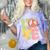 Peace Sign Love Groovy Vibes Costume Nostalgia 1980s Fashion Comfort Color Blast T-Shirt Amethyst