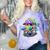 Psychedelic Alien Mushroom Nostalgia Groovy Vibe Hippie Comfort Color Blast T-Shirt Amethyst