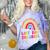 Rainbow Last Day Of 2nd Grade Teacher Student Graduation For Men Women Kids Comfort Color Blast T-Shirt Amethyst