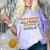 Rainbow LGBT Pride Senior 2023 Graduation Comfort Color Blast T-Shirt Amethyst