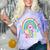 Rainbow Senior 2029 Shirt Class Of 2029 Cute Graduation Comfort Color Blast T-Shirt Amethyst