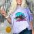 Retro 80s Shark Whale Diving Nostalgia Shark Party Comfort Color Blast T-Shirt Amethyst