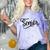 That Says Senior Cursive Script Graduation Comfort Color Blast T-Shirt Amethyst