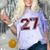 Senior 2027 Maroon Senior Class Of 27 Jersey Graduation Comfort Color Blast T-Shirt Amethyst