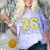 Senior Class 2026 Graduation Yellow Blue Letters Comfort Color Blast T-Shirt Amethyst