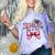 Senior Class Of 2027 Coquette Pink Bow Graduation 2027 Girls Comfort Color Blast T-Shirt Amethyst