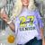 Senior Class Of 2027 Graduation Yellow And Blue On The Back Premium Tri-Blend Comfort Color Blast T-Shirt Amethyst