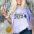 Senior Graduation Class Of 2024 Cute Senior 2024 Flowers Comfort Color Blast T-Shirt Amethyst