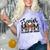 Senior Mom Class Of 2026 Graduation Leopard Coquette Bow Comfort Color Blast T-Shirt Amethyst