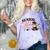 Senior Mom Class Of 2027 Cute Cat Graduation Pink Bows Girls Comfort Color Blast T-Shirt Amethyst