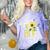 Sunflower Teach Love Inspire Cool Graduation Teacher School Comfort Color Blast T-Shirt Amethyst