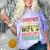 i Survived My Wife Bachelor's Degree Wife Graduation Comfort Color Blast T-Shirt Amethyst
