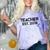 Teacher Graduation Teacher Est 2018 Tee Him Her Comfort Color Blast T-Shirt Amethyst