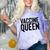 Vaccine Queen Nursing Graduation Shirt Comfort Color Blast T-Shirt Amethyst