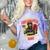 Woman Firefighter Aunt TiTi Auntie Black Graduation Comfort Color Blast T-Shirt Amethyst