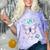 Y2K Butterfly Floppy Disk Art Digital Nostalgia Comfort Color Blast T-Shirt Amethyst