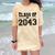 Class Of 2043 Grow With Me Graduation First Day Of School Comfort Color Blast T-Shirt Citrine