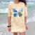 Frutiger Aero Aesthetic Butterfly Computer Fishes Scenery Raglan Baseball Tee Comfort Color Blast T-Shirt Citrine