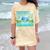 Frutiger Aero Y2k Aesthetic Palm Trees Cyber Beach World Comfort Color Blast T-Shirt Citrine