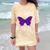 Introvert Antisocial Butterfly For Women Men Comfort Color Blast T-Shirt Citrine
