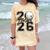 Senior 2026 Golf Player Heart Graduation Girls Teens Comfort Color Blast T-Shirt Citrine
