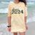 Senior Graduation Class Of 2024 Cute Senior 2024 Flowers Comfort Color Blast T-Shirt Citrine