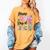 100th Day Of School Teacher Books 100 Days Of Preschool Girl Women's Comfort Colors T-Shirt Mustard