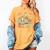 100th Day Of School Teacher Floral Books 100 Days Of Growing Women's Comfort Colors T-Shirt Mustard