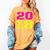 2018 Big Neon Numbers For The New Year Or Graduation Women's Comfort Colors T-Shirt Mustard