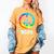 2026 Graduation Class Year Tie Dye Peace Sign Graduate Shirt Women's Comfort Colors T-Shirt Mustard