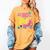 80's Girl Roller Skates Skating Eighties 1980s Nostalgia Women's Comfort Colors T-Shirt Mustard