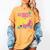 80's Girl Roller Skates Skating Eighties 1980s Nostalgia Women's Comfort Colors T-Shirt Mustard