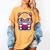 Adorable Book Lover Persian Cat With Reading Glasses Cute Women's Comfort Colors T-Shirt Mustard