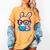 Adorable Book Lover Rabbit With Reading Glasses Cute Premium Women's Comfort Colors T-Shirt Mustard