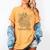 Adult Coloring Book Namaste Yoga Flowers Women's Comfort Colors T-Shirt Mustard