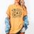 Adult Coloring Book Style Flowers And Ladybug Self Coloring Women's Comfort Colors T-Shirt Mustard