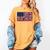 America US Flag Books Library Reading For Book Lover Reader Women's Comfort Colors T-Shirt Mustard